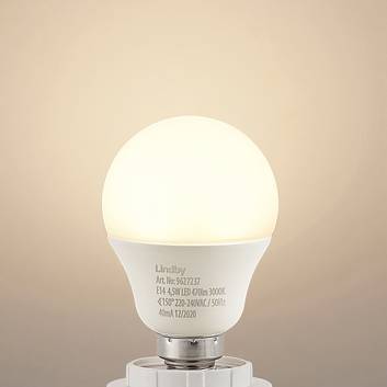 Lindby LED-Tropfenlampe E14 G45 4,5W 3.000K opal