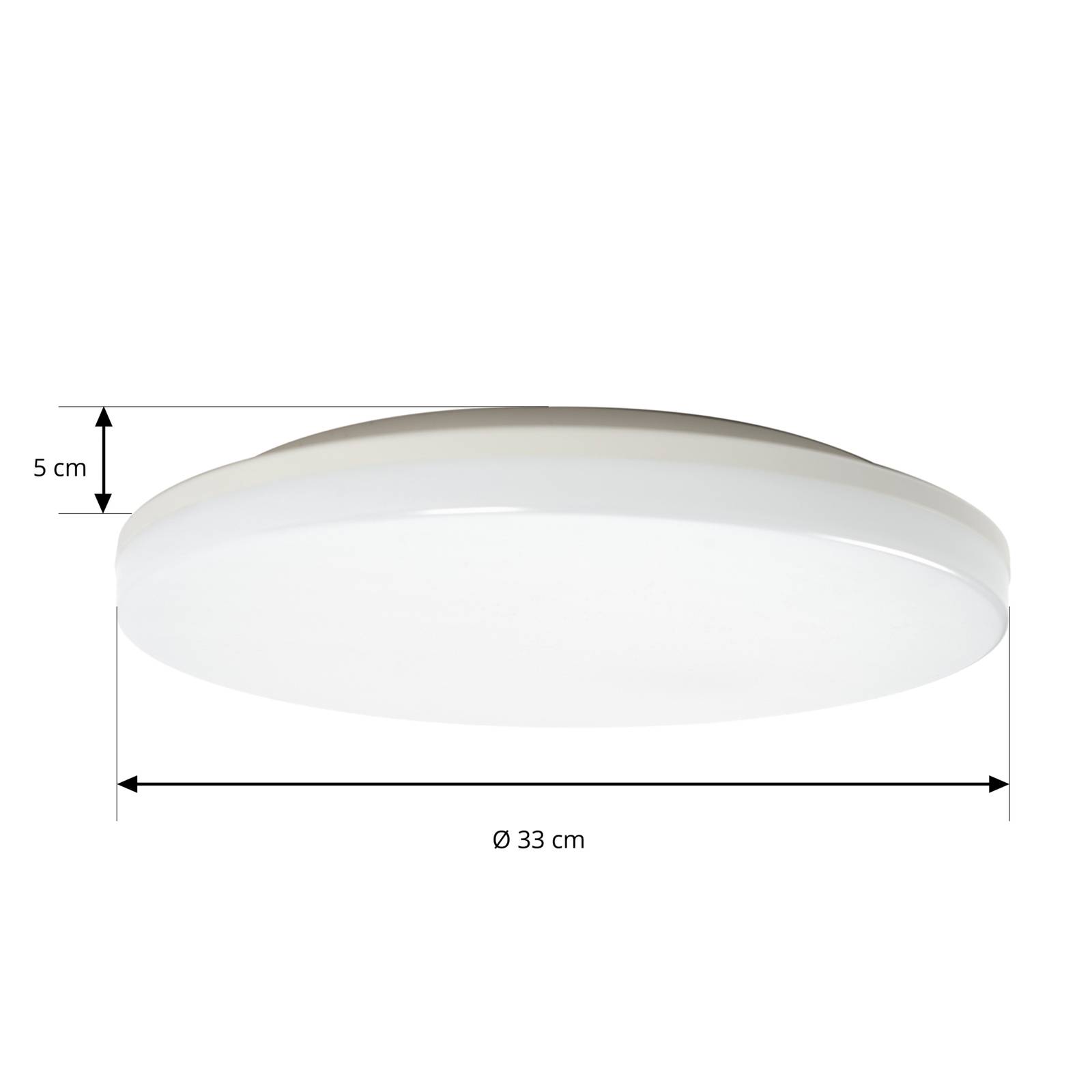 Prios Artin lampa sufitowa LED, okrągła, 33 cm