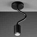 Caos - small LED ceiling lamp in black