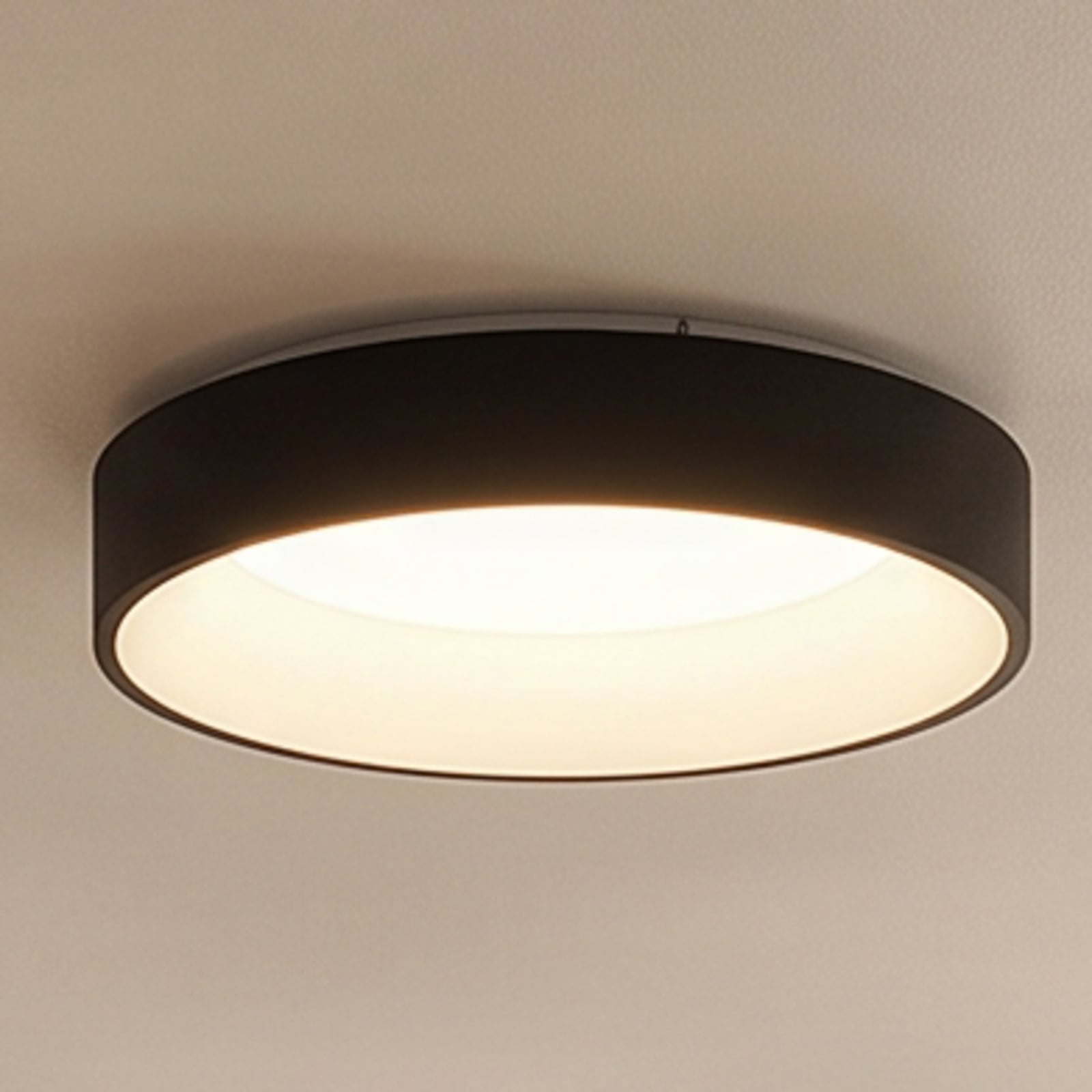 "Arcchio" LED lubinis šviestuvas Aleksi, Ø 45 cm, juodas, metalas, CCT "Arcchio" LED lubinis šviestuvas Aleksi, Ø 45 cm, juodas, metalas, CCT