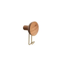 Around Kleiderhaken Large Walnut/Brass - Woud