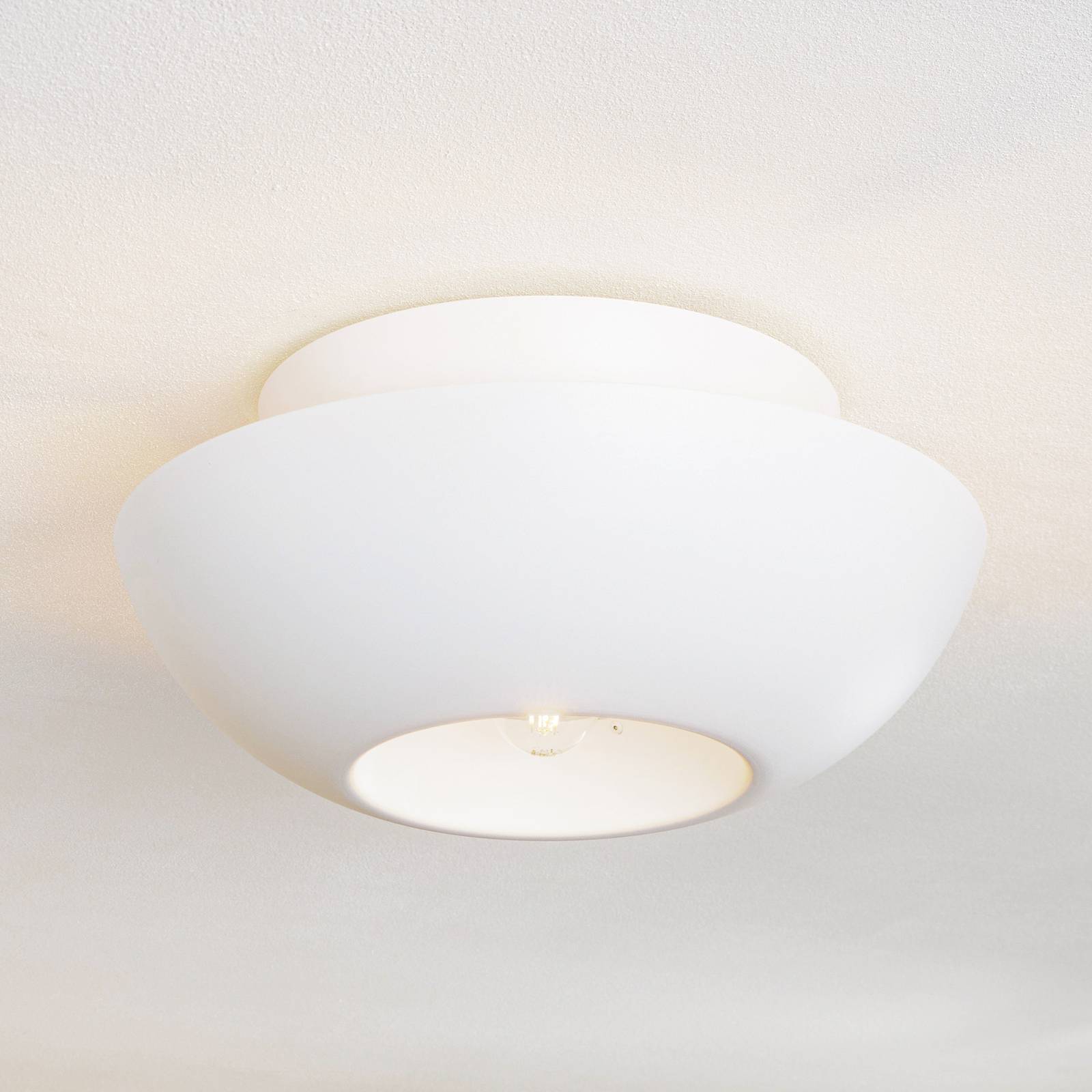 Lampa sufitowa Lucande Kellina, Ø 48 cm, biała, metalowa