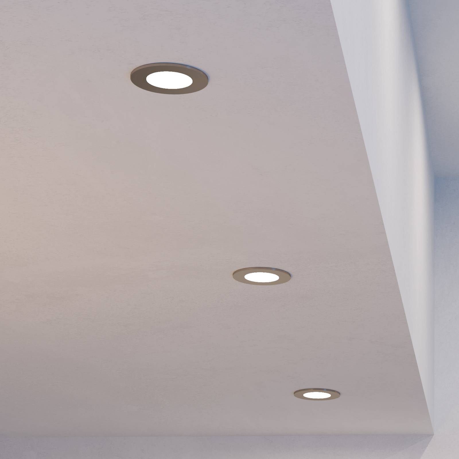 EGLO connect Oprawa wpuszczana LED Fueva 6-Z, szara, zestaw 3 szt
