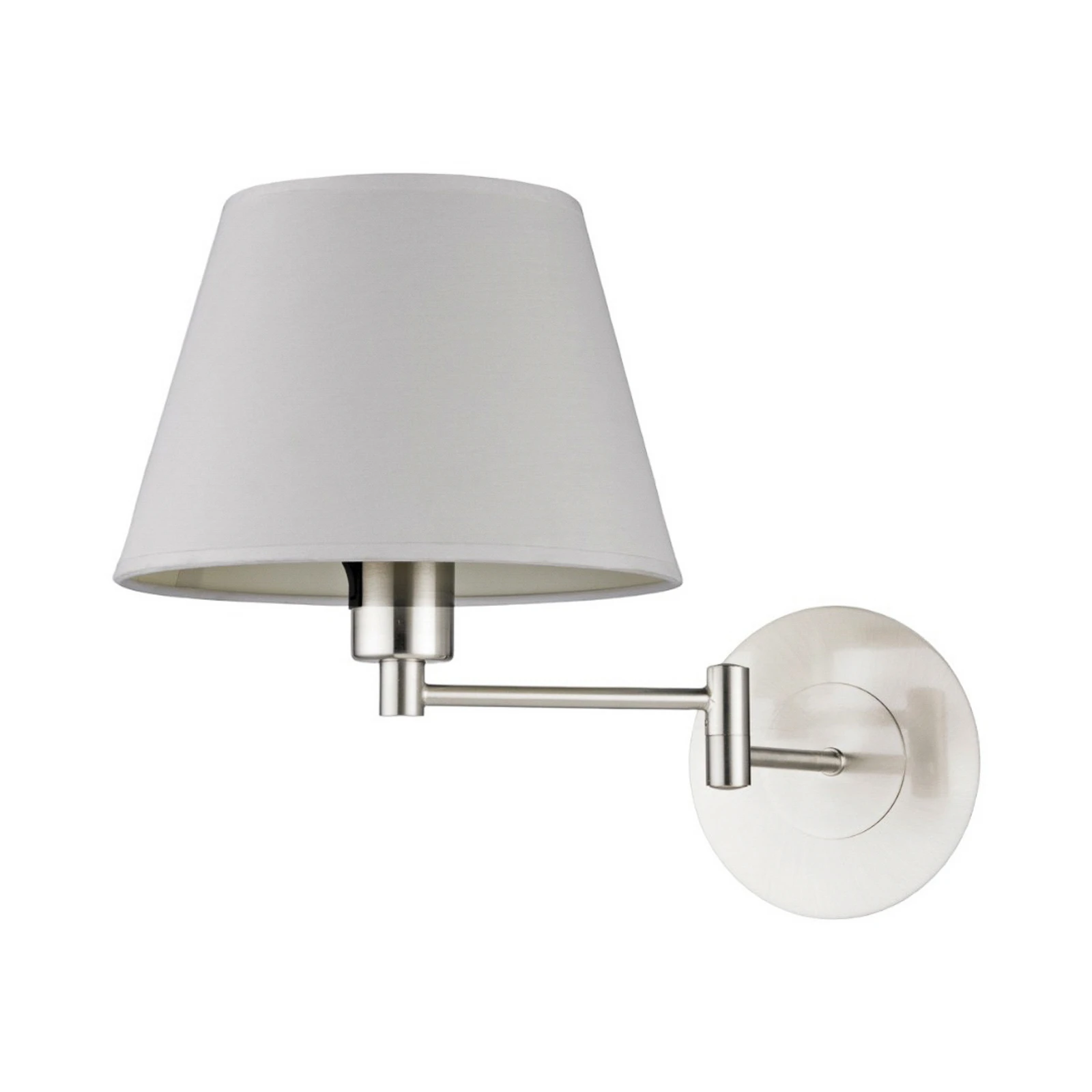 Applique murale Lindby Pola, 30 cm, nickel, extensible, textile