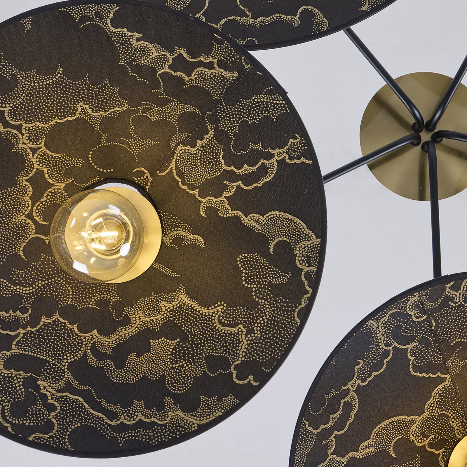 Lampada a sospensione Gatsby, nero kumo, a 5 luci - MARKET SET