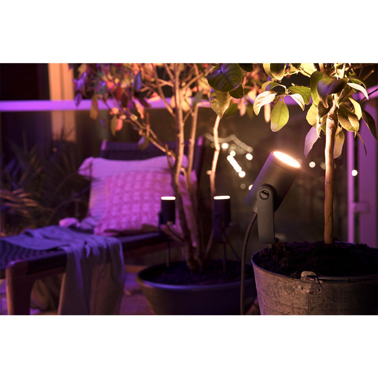 Lily Spike Spoturi Exterior 3x8W White/Color Amb. Antracit - Philips Hue