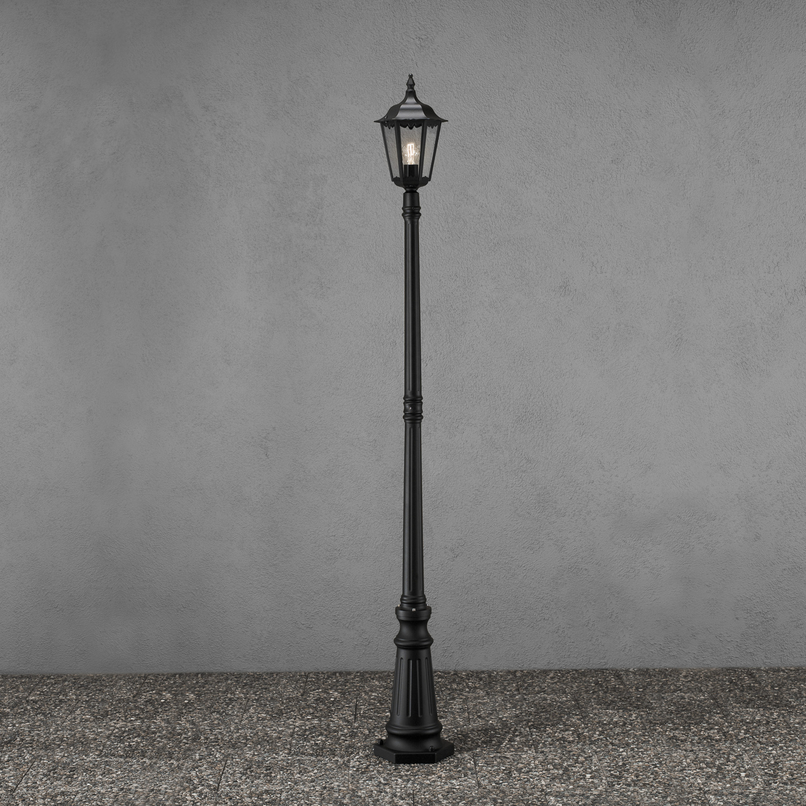 Lampe pour mât Firenze à 1 lampe, noire
