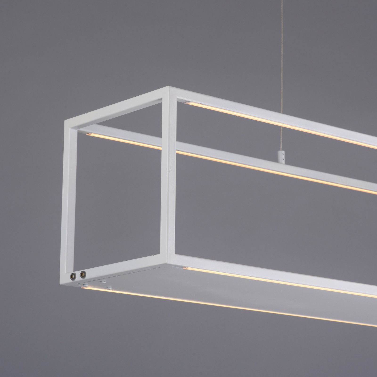 Lámpara colgante LED Contura de Paul Neuhaus, blanca, 105 cm