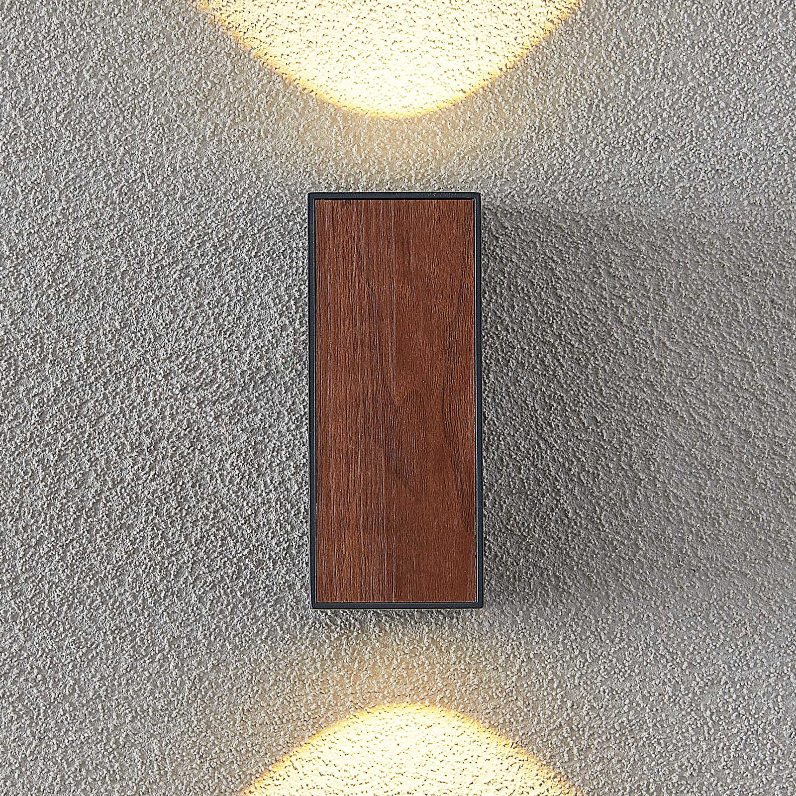 Lucande Cimala cuboid LED wall lamp, 14.4 cm high
