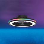 LED stropni ventilator Gamer crni DC tihi Ø 47 cm CCT RGB