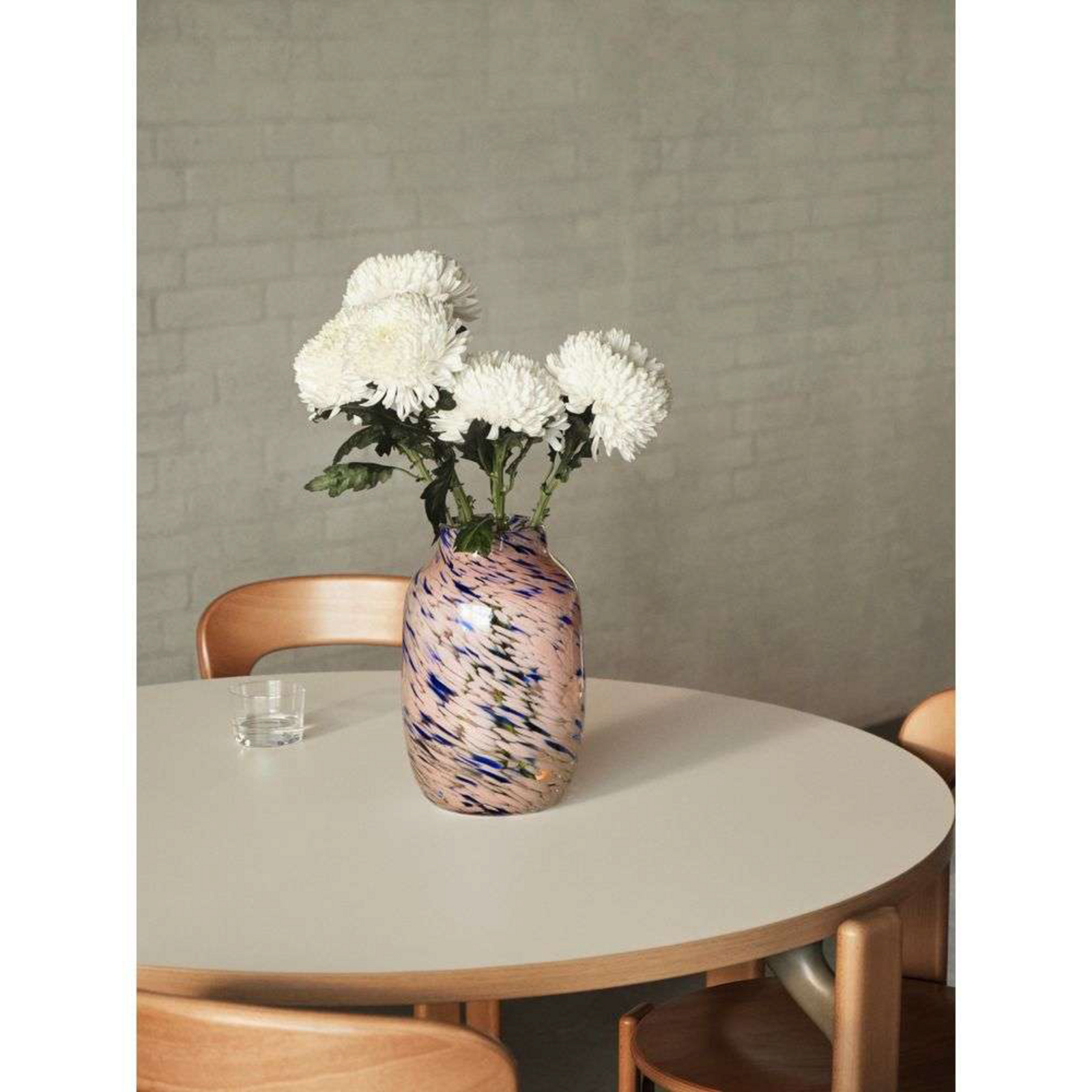 Splash Vase Round Large Light Pink/Blue - Hay