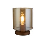 Sweden table lamp, mocha/amber, steel, glass, E27