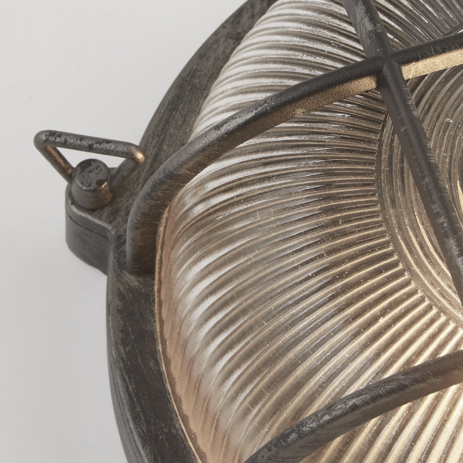 Lampe til båt Porto rund, svart-sølv