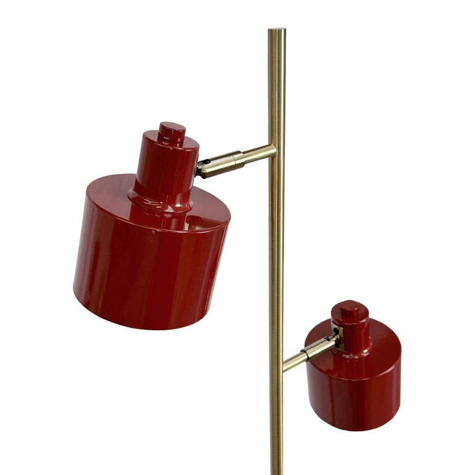 Candeeiro de pé Dyberg Larsen Ocean, vermelho escuro, 160 cm, 2 lâmpadas.