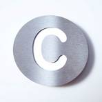 Stainless steel house number Round - C