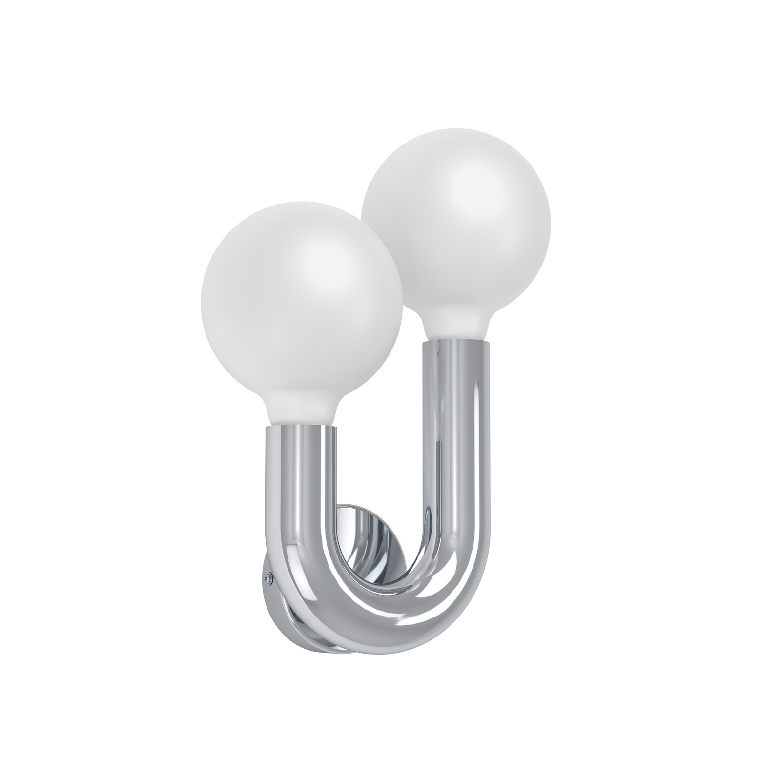 Applique murale Mellili, à 2 lampes, chrome, métal, plastique, E27