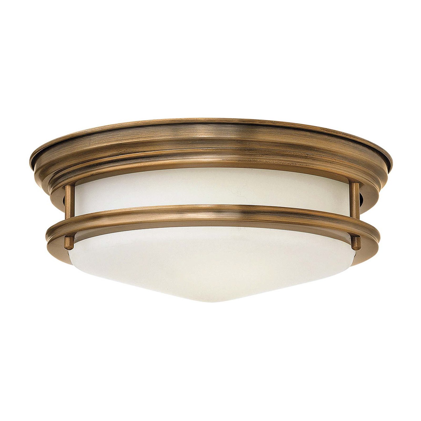 Hadrian outdoor ceiling light, bronze/opal white