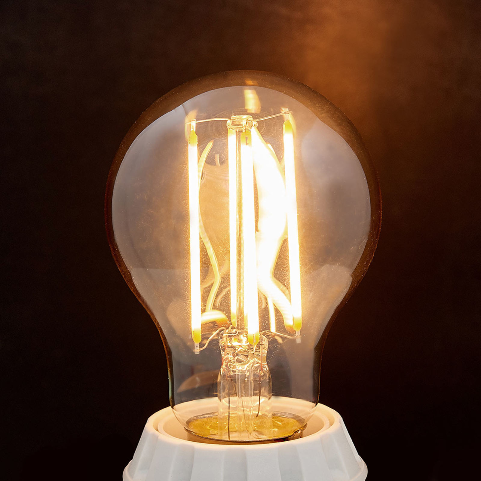 E27 LED lamp filament 6W 500Lm, amber, 1.800K