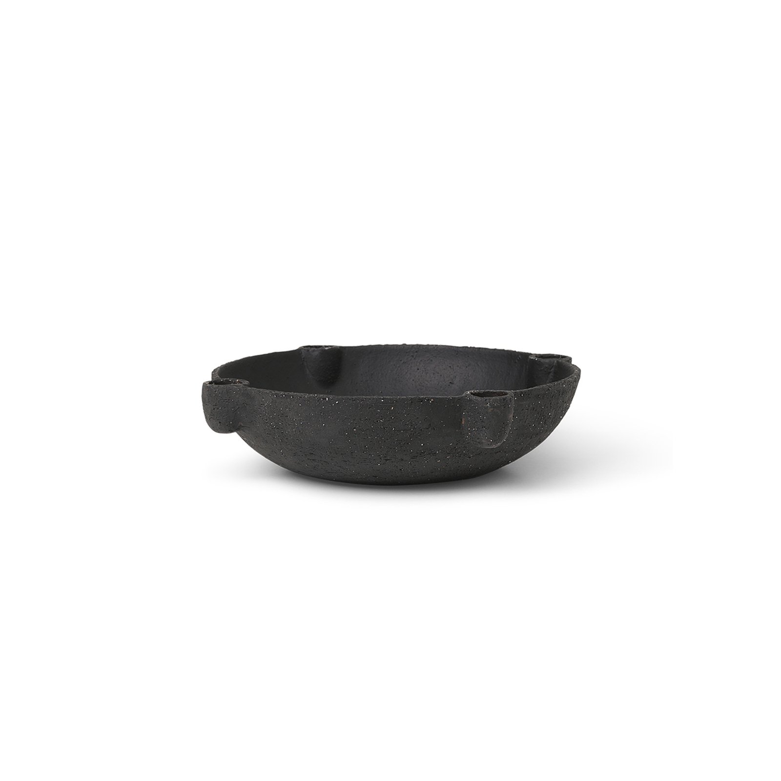 ferm LIVING Kandelaarschaal Groot, grijs, Ø 27 cm, keramiek