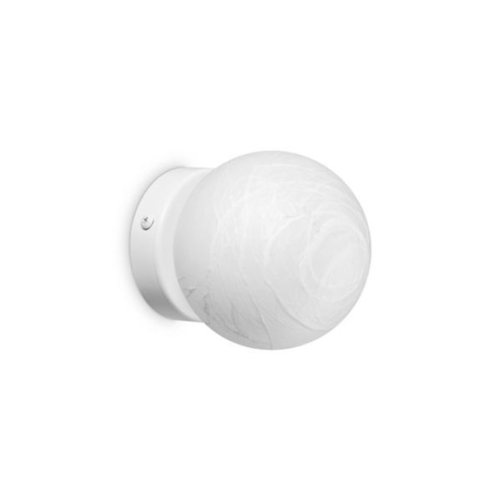 Ideal Lux væglampe Carta, hvid, plast, Ø 10 cm