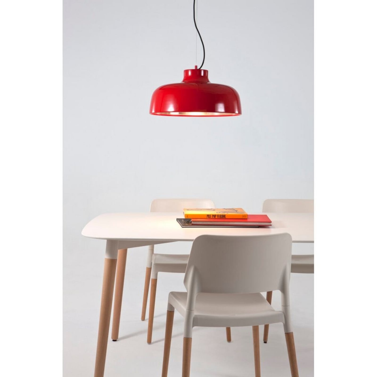 M68 Taklampa R&ouml;d Santa & Cole - Matsal - Aluminium