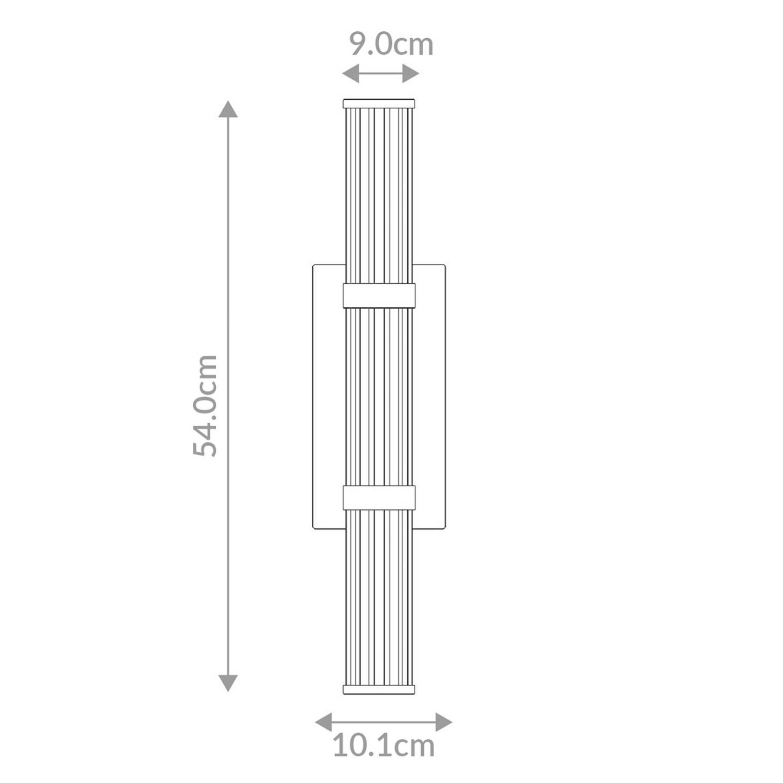 LED-Außenwandleuchte FAYTON, schwarz, Höhe 54 cm Metall IP44 günstig online kaufen