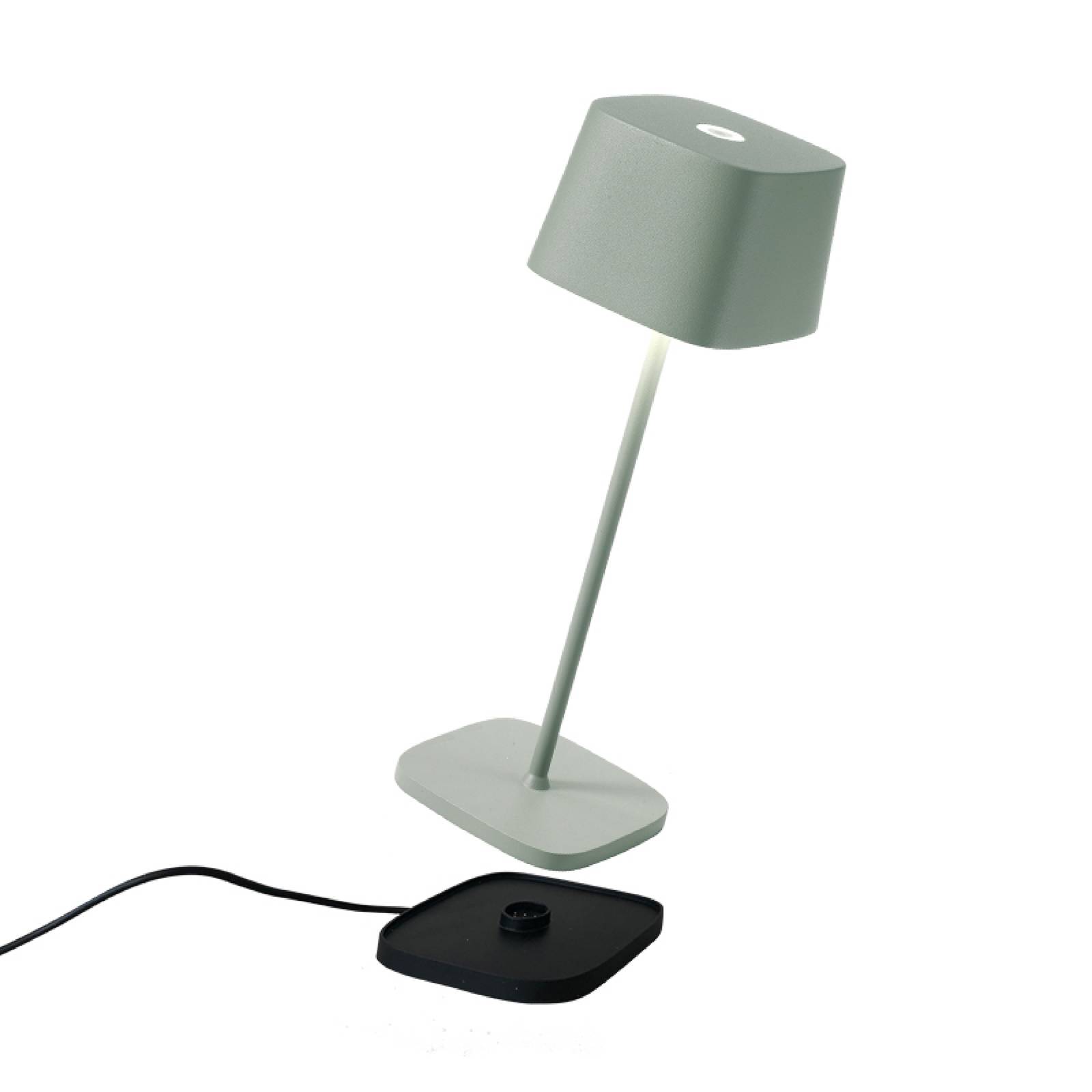 Zafferano Ofelia akkus asztali lámpa IP65 zsálya
