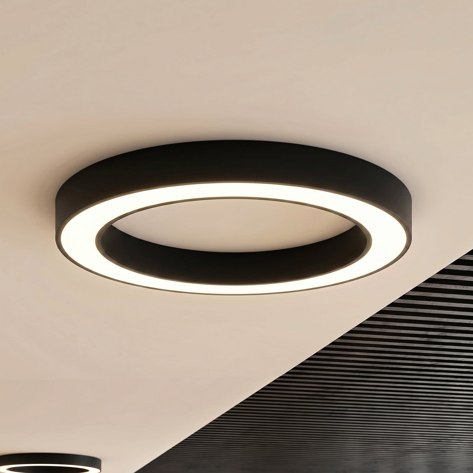 Plafonieră LED Arcchio Sharelyn Ø 80 cm negru dimabil - Bucătărie - Modern - Aluminiu