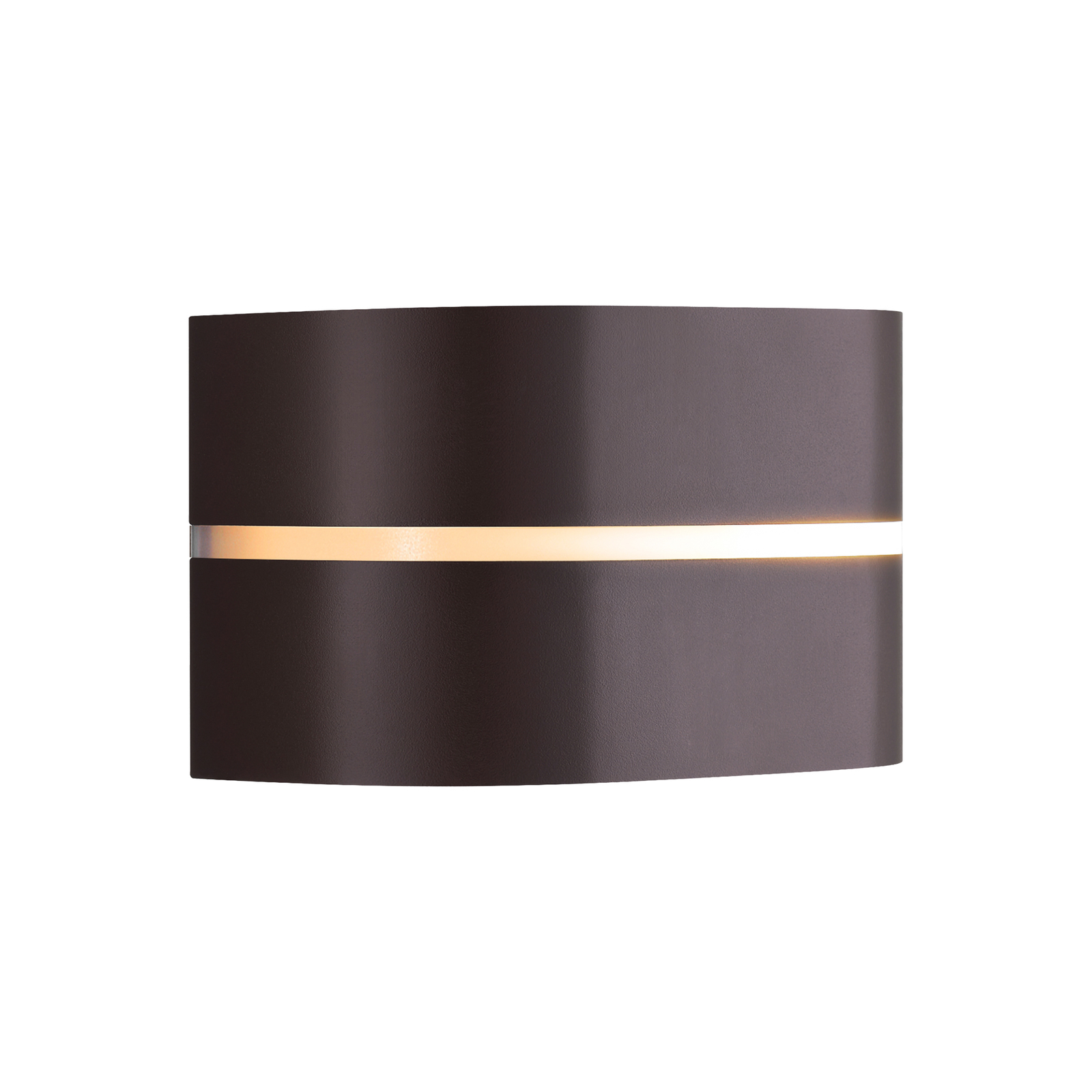 Sibelis outdoor wall light, E27, plastic, brown metallic