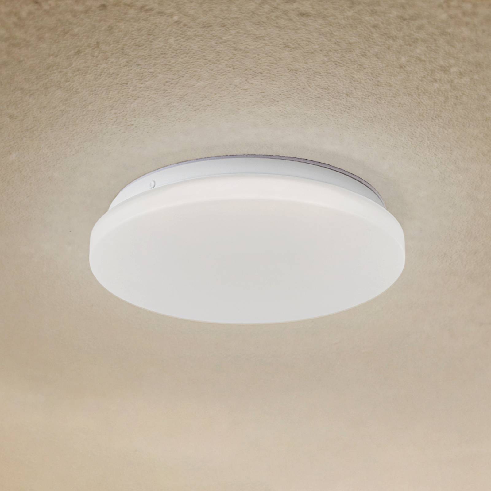 Lindby LED-Außendeckenleuchte Kirkola, 3000 K, Ø 26 cm, weiß günstig online kaufen