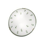 Kolarz plafondlamp Nonna, Ø 30 cm, groene strooibloem, glas