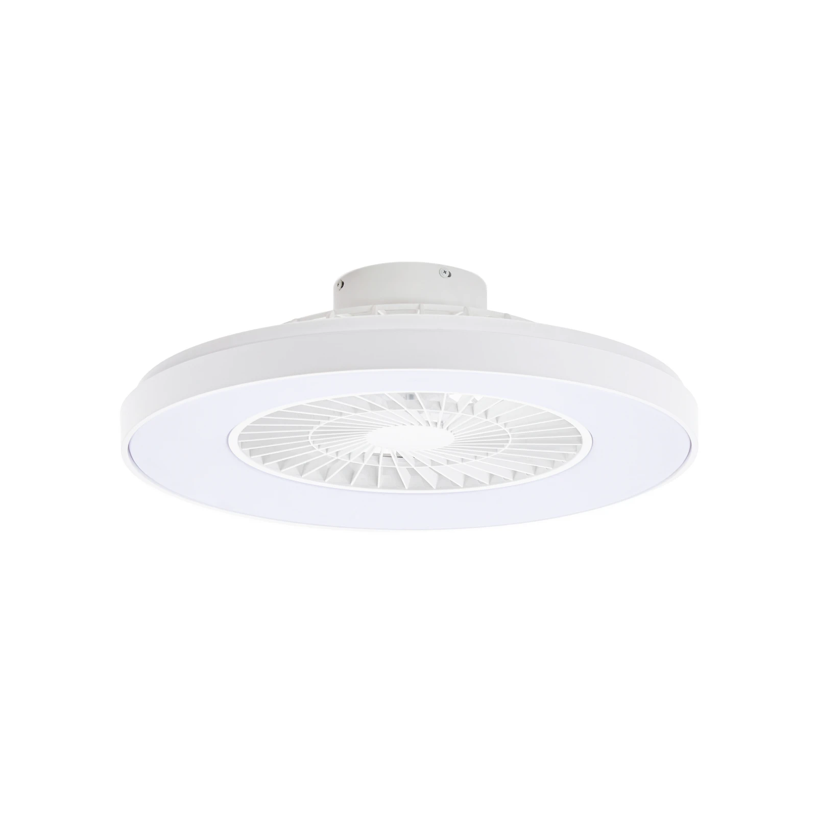 Ventilador de techo LED Lindby Teleo, Ø 58 cm, blanco, CC, Tuya