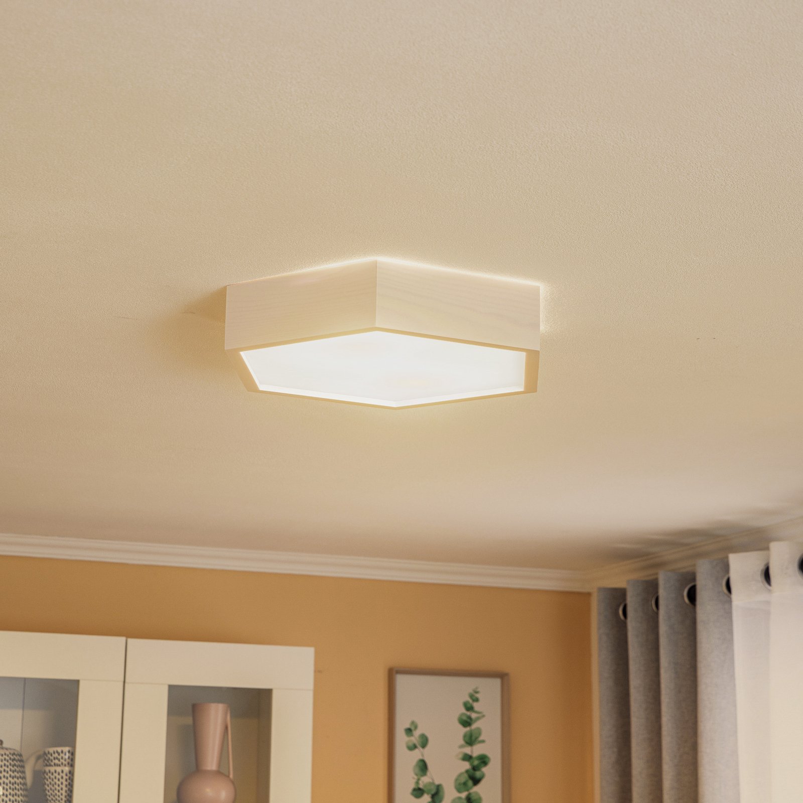 Hagen Plafondlamp White Pine Wood - Envostar