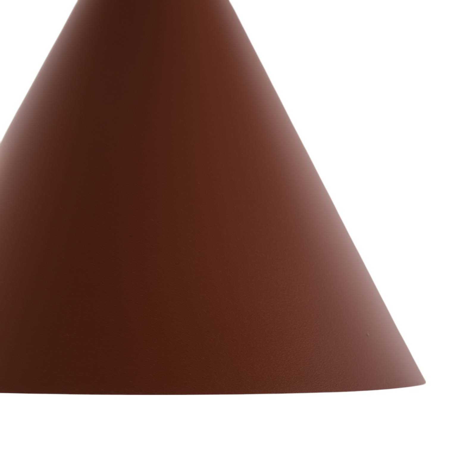 Lampa wisząca Cono, 1-punktowa, Ø 25 cm, ceglastoczerwona