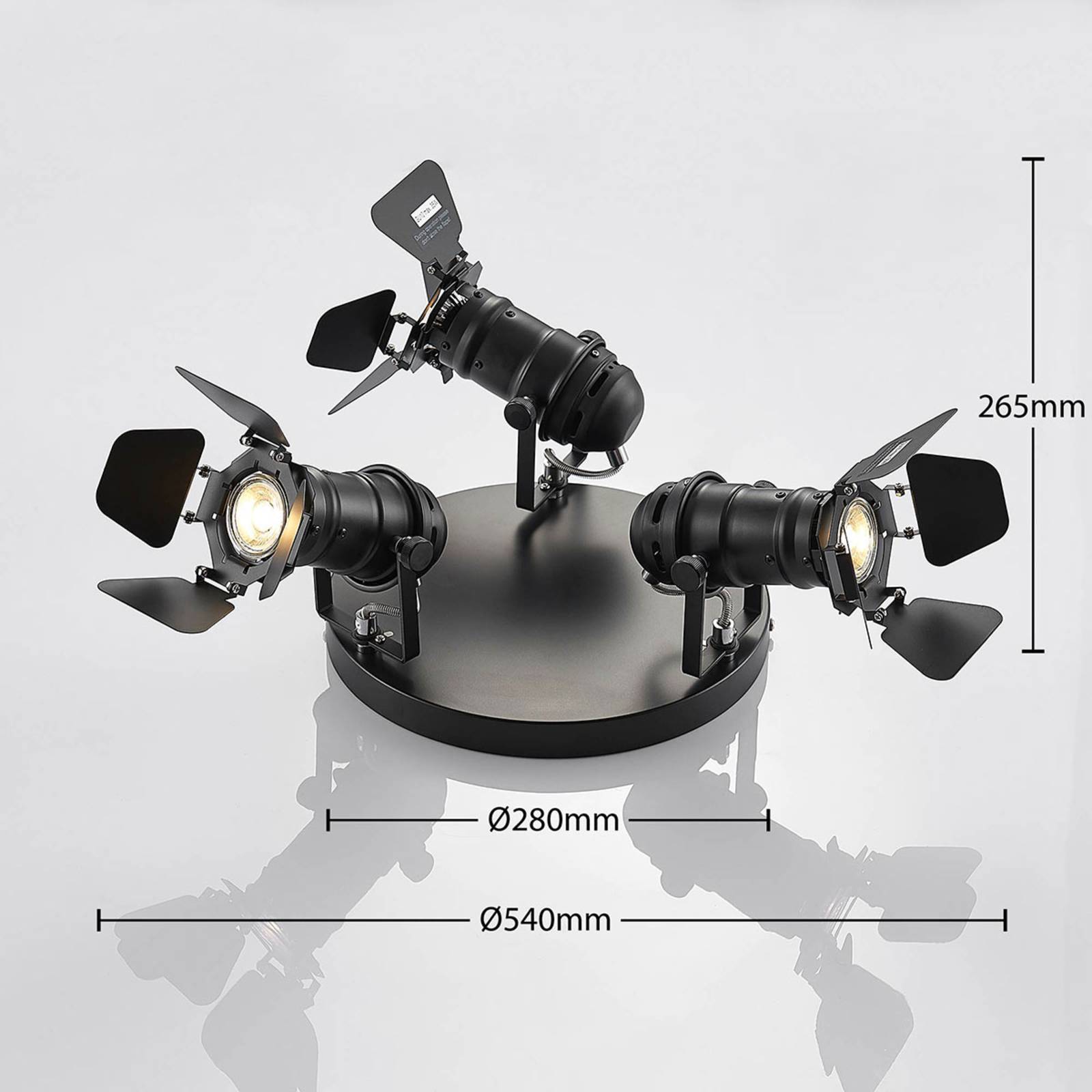 Lampa sufitowa Tilen, reflektor 3-punktowy