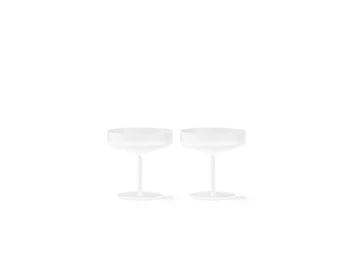 Ripple Champagne Saucers Set of 2 Frosted - Ferm Living