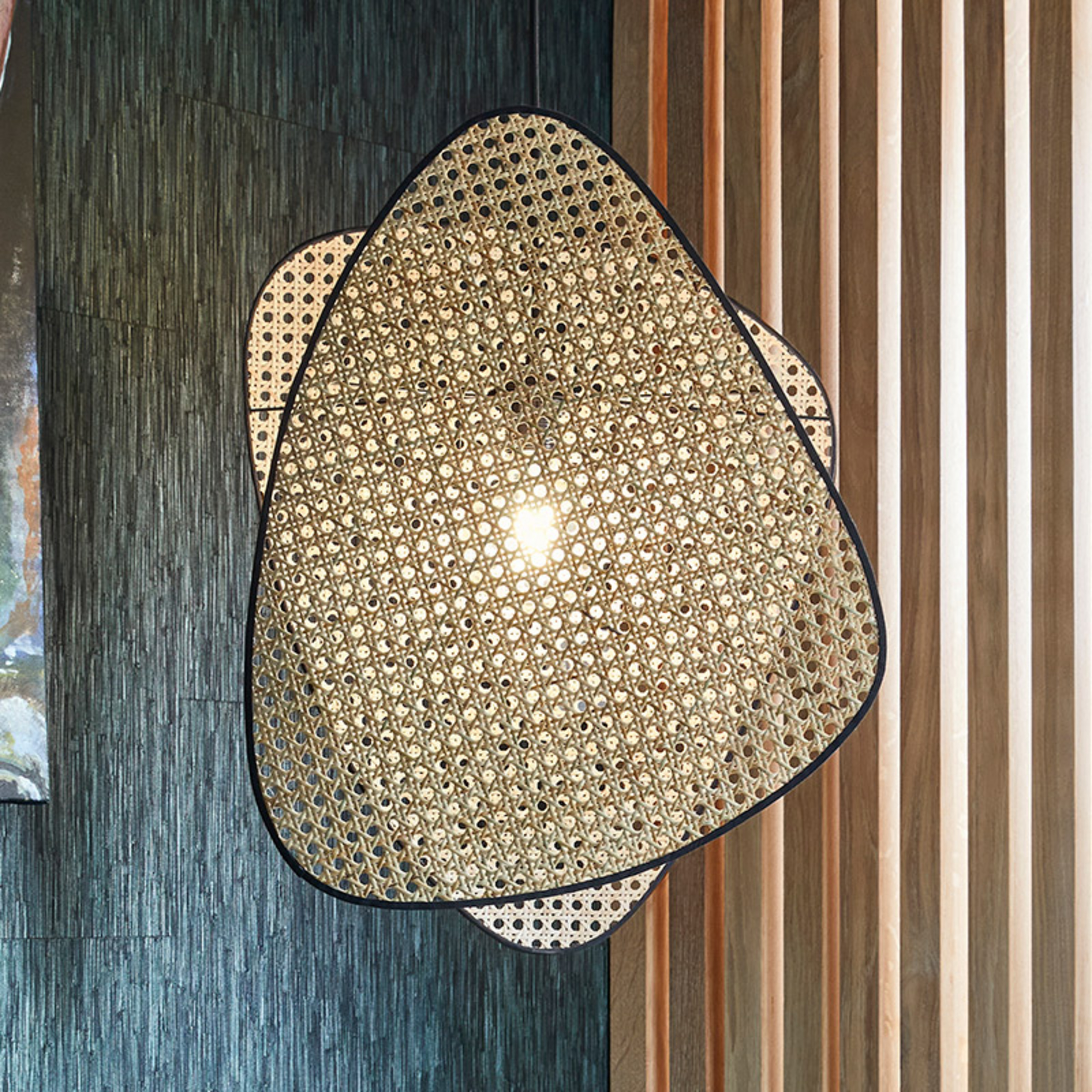 MARKET SET Hängeleuchte Screen S, 58 cm, natur, Rattan