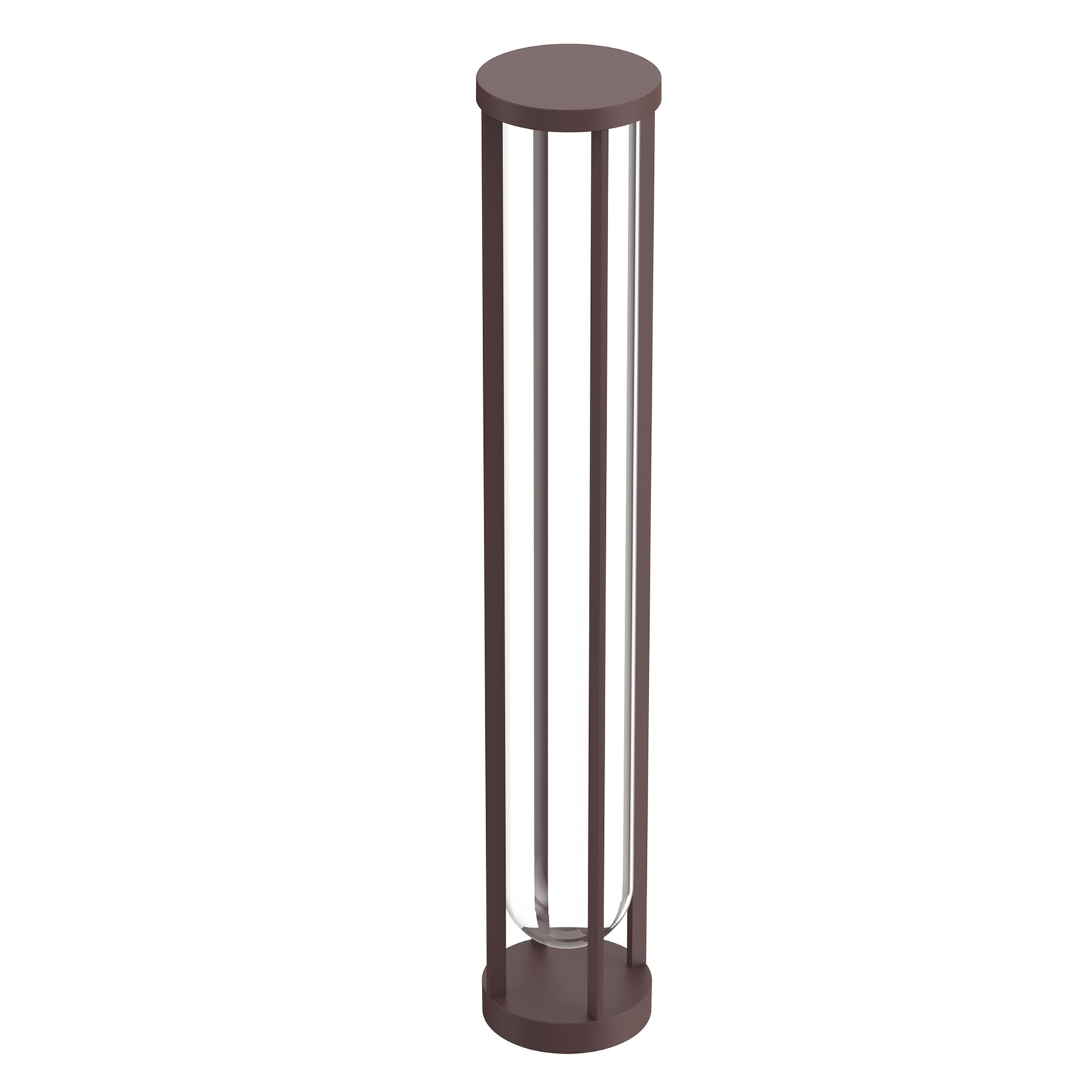 FLOS In Vitro Bollard 3, 2.700 K 90 cm dunkelbraun
