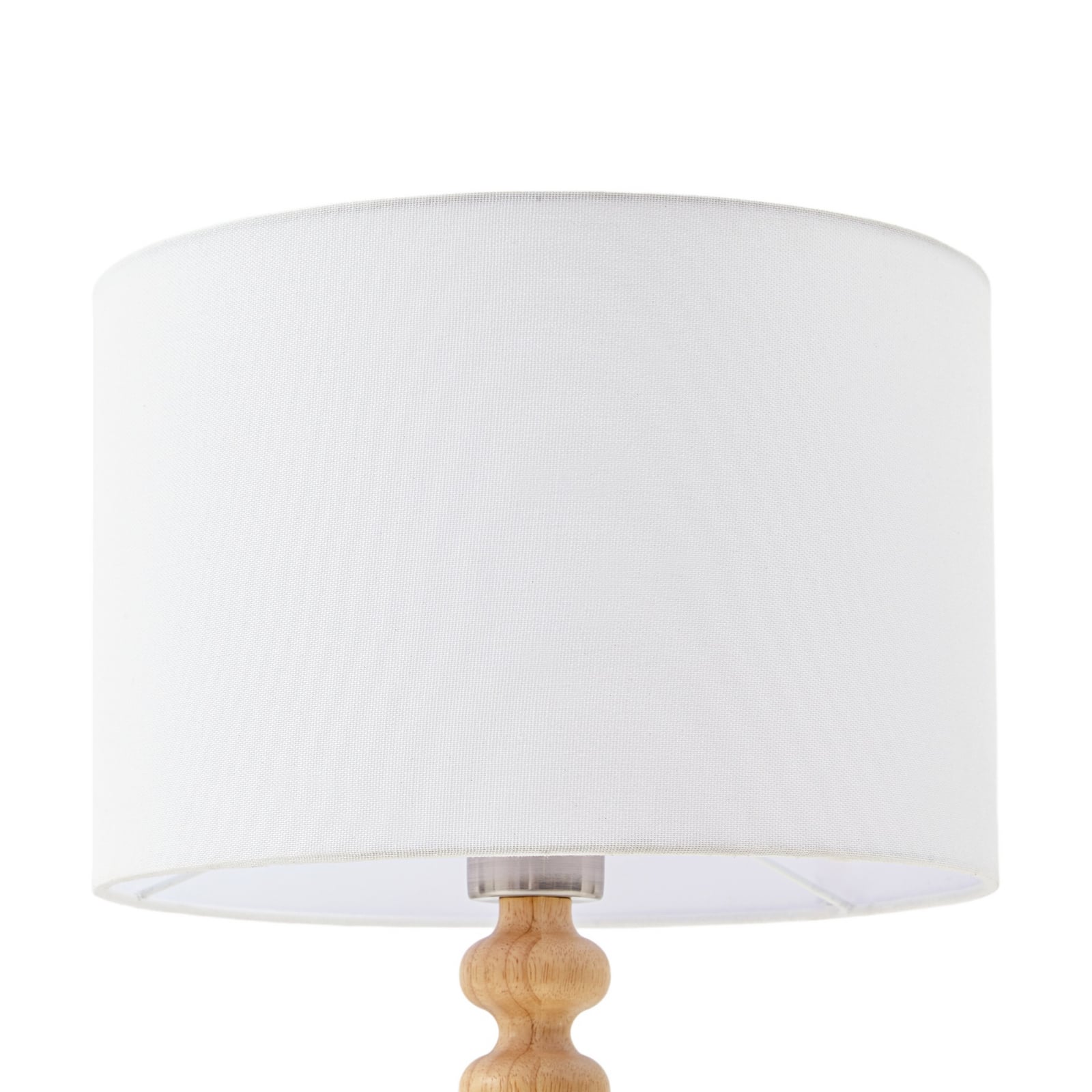 Lampe de table Karlie, blanche, en bois, hauteur 45 cm, E27 - Lucande Lampe de table Karlie, blanche, en bois, hauteur 45 cm, E27 - Lucande