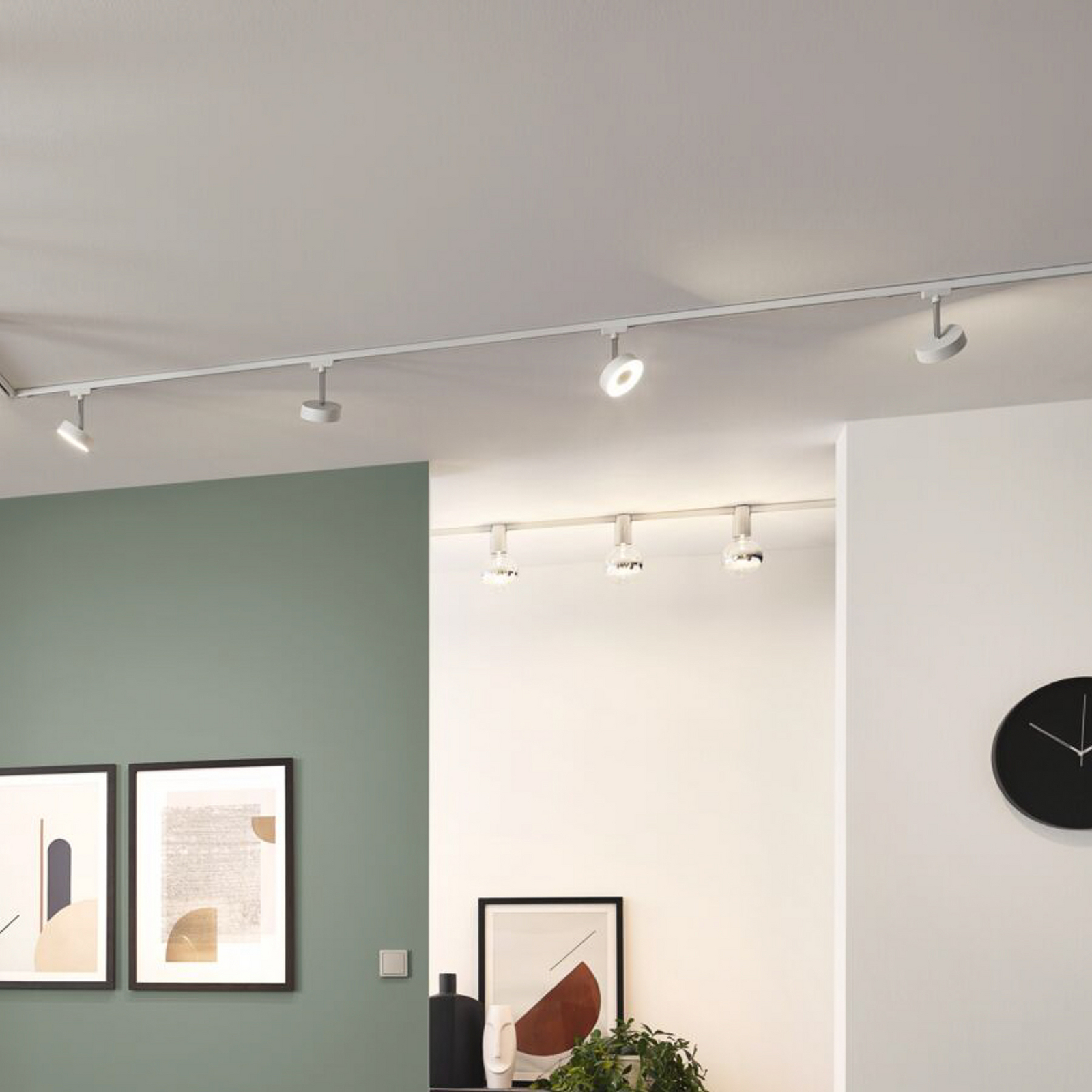 Paulmann URail Spot LED Circle, dimabil, 4.000K, alb semnal