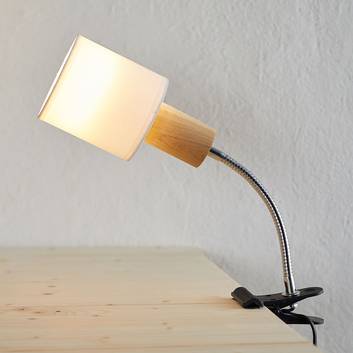 Lámpara de pinza Clamspots Flex con brazo móvil