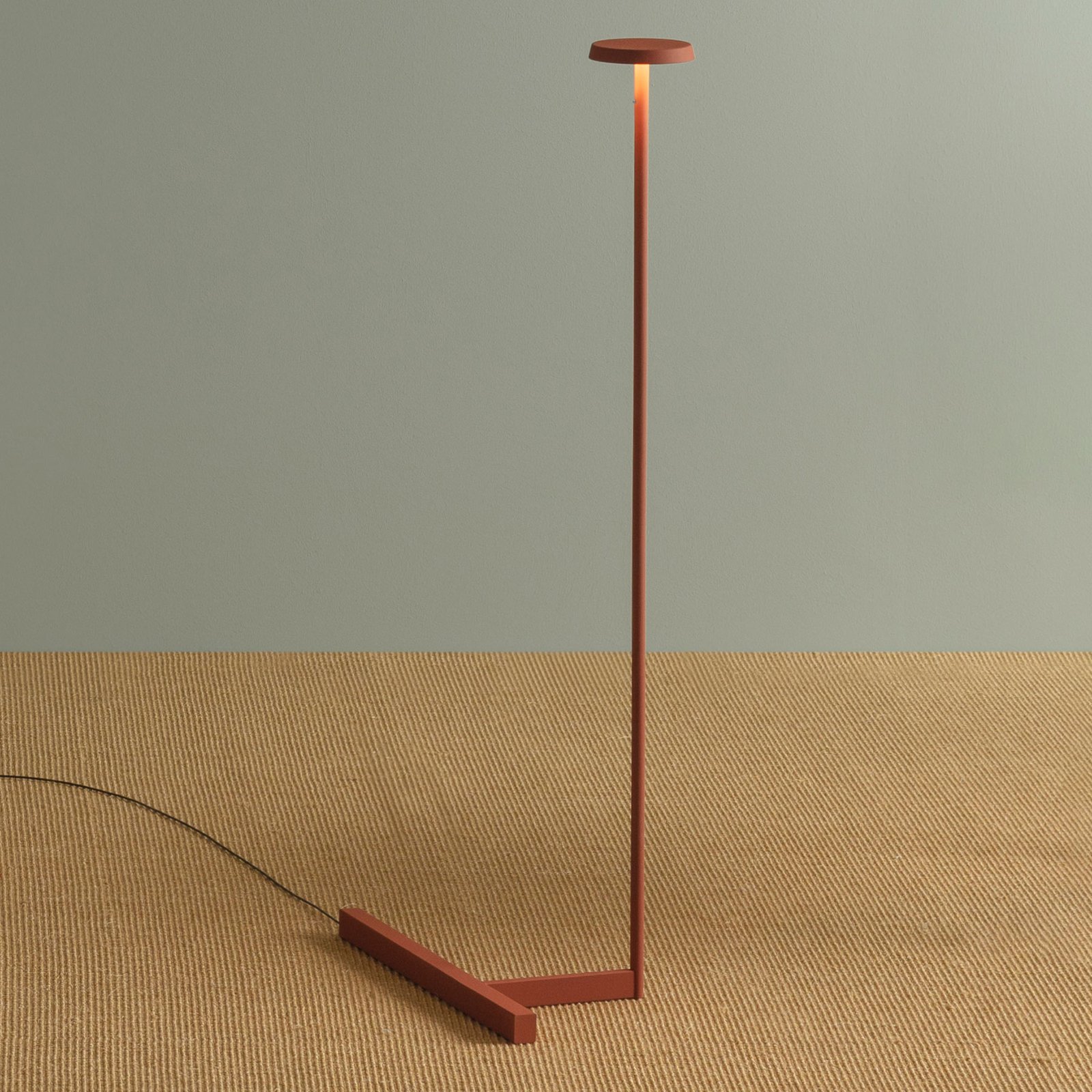 Vibia Flat lampa stojąca LED 100 cm terracotta