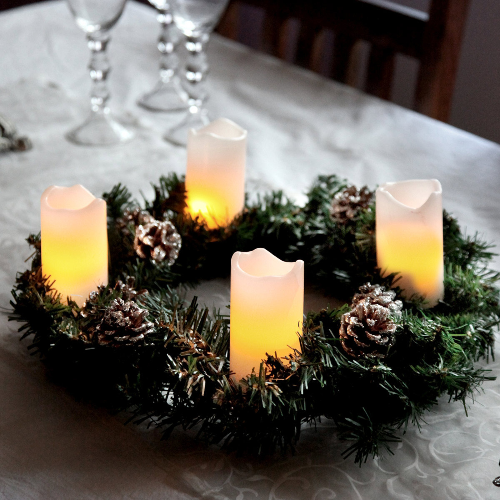 4-er Set - Candle LED-Kerzen m. Fernbedienung