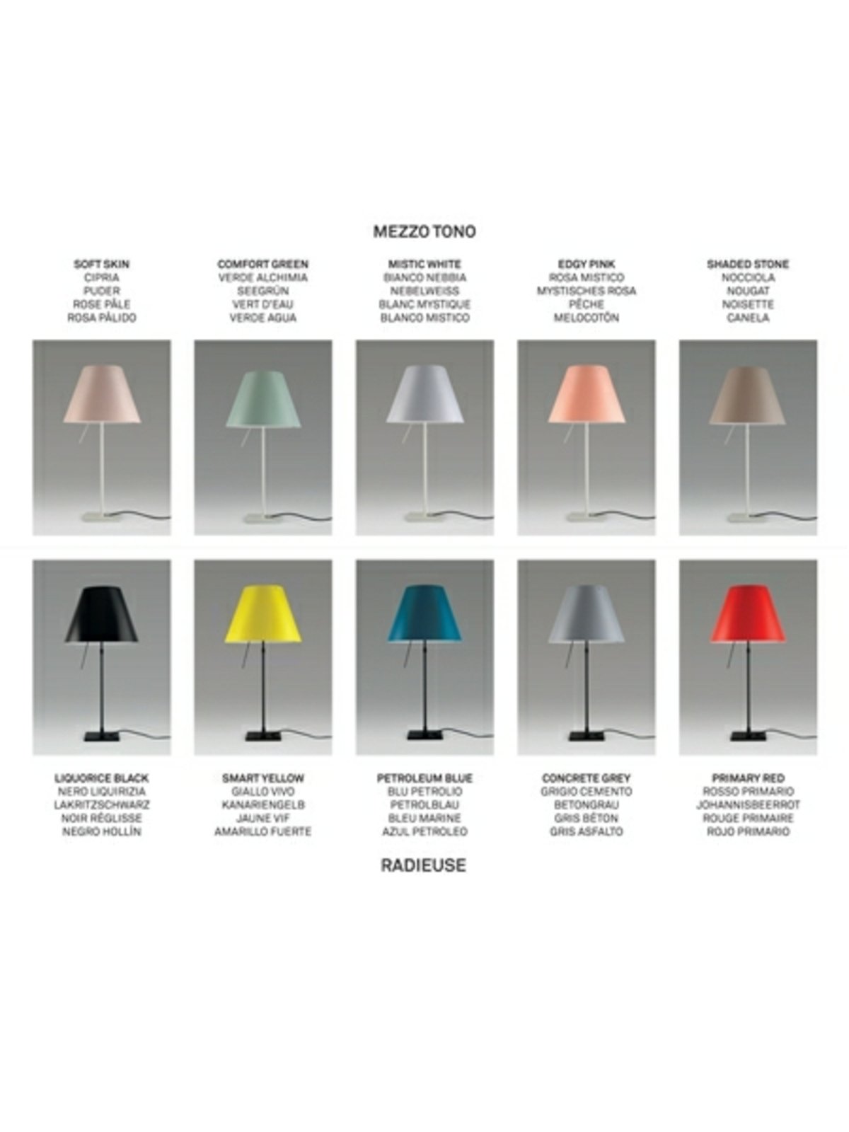 Costanza Bordslampa Alu/Petroleum Blue - Luceplan