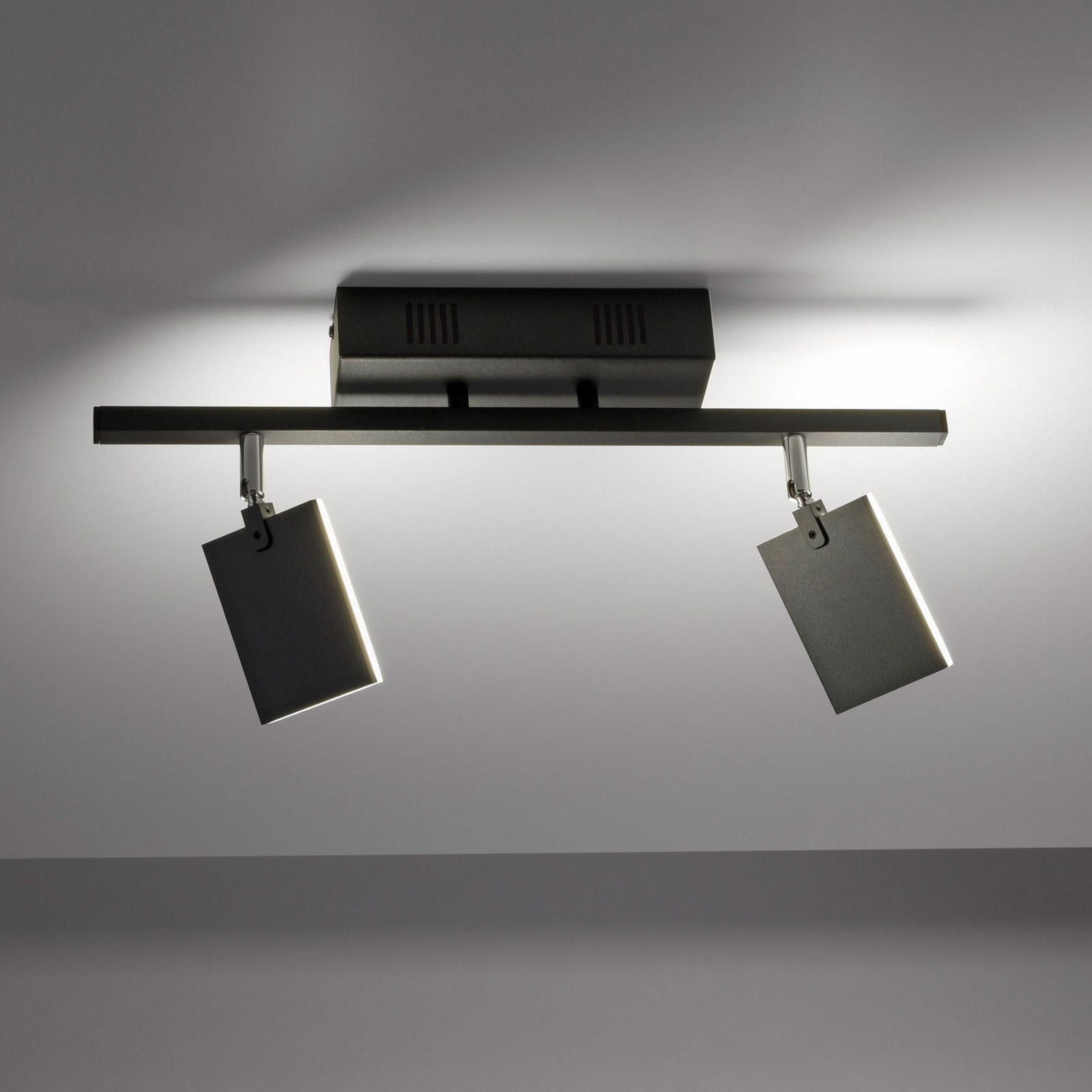 PURE Mira ceiling lamp 2-bulb remote control CCT