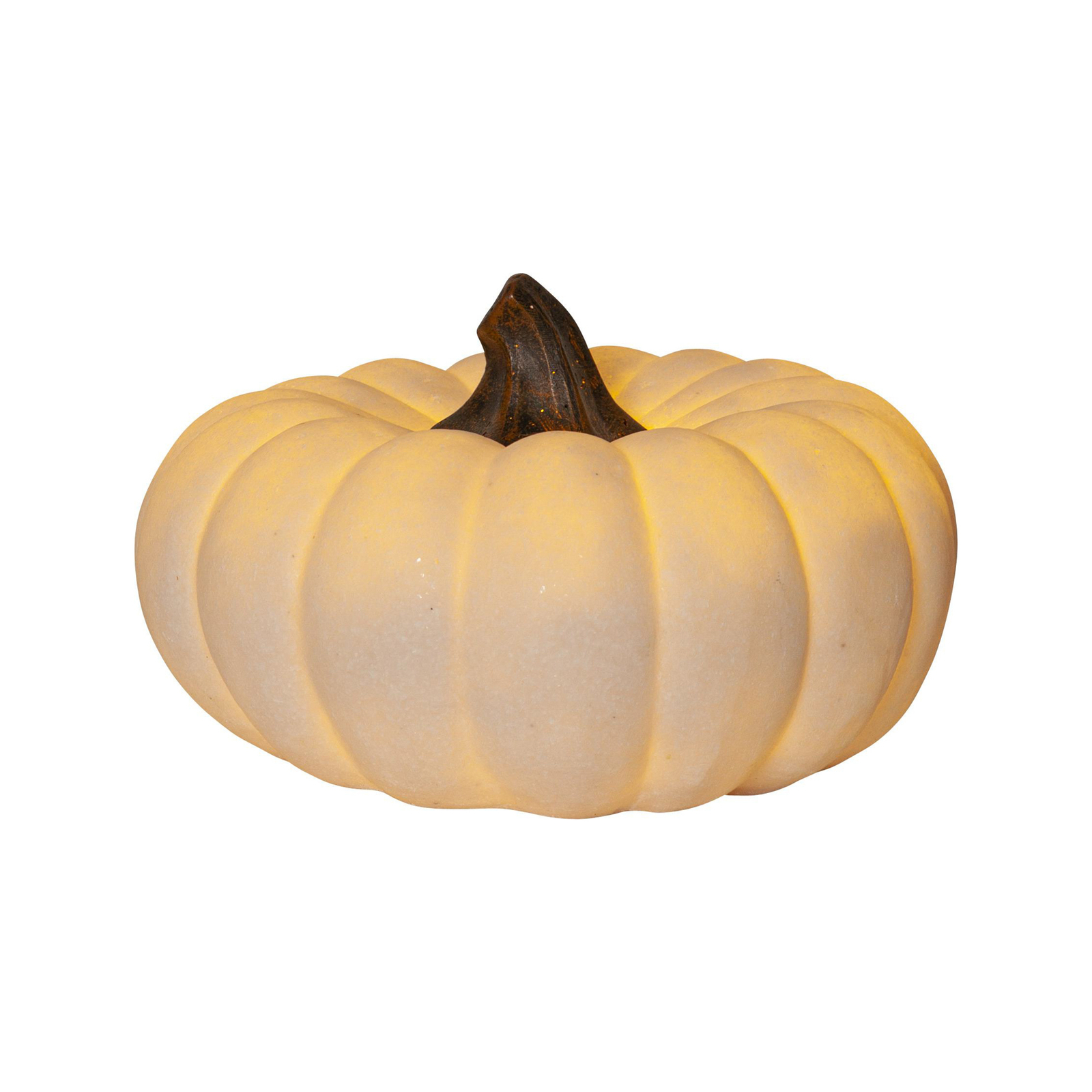 LED-Terrassenleuchte Sandy Pumpkin, Ø 20,5 cm, weiß Batterie