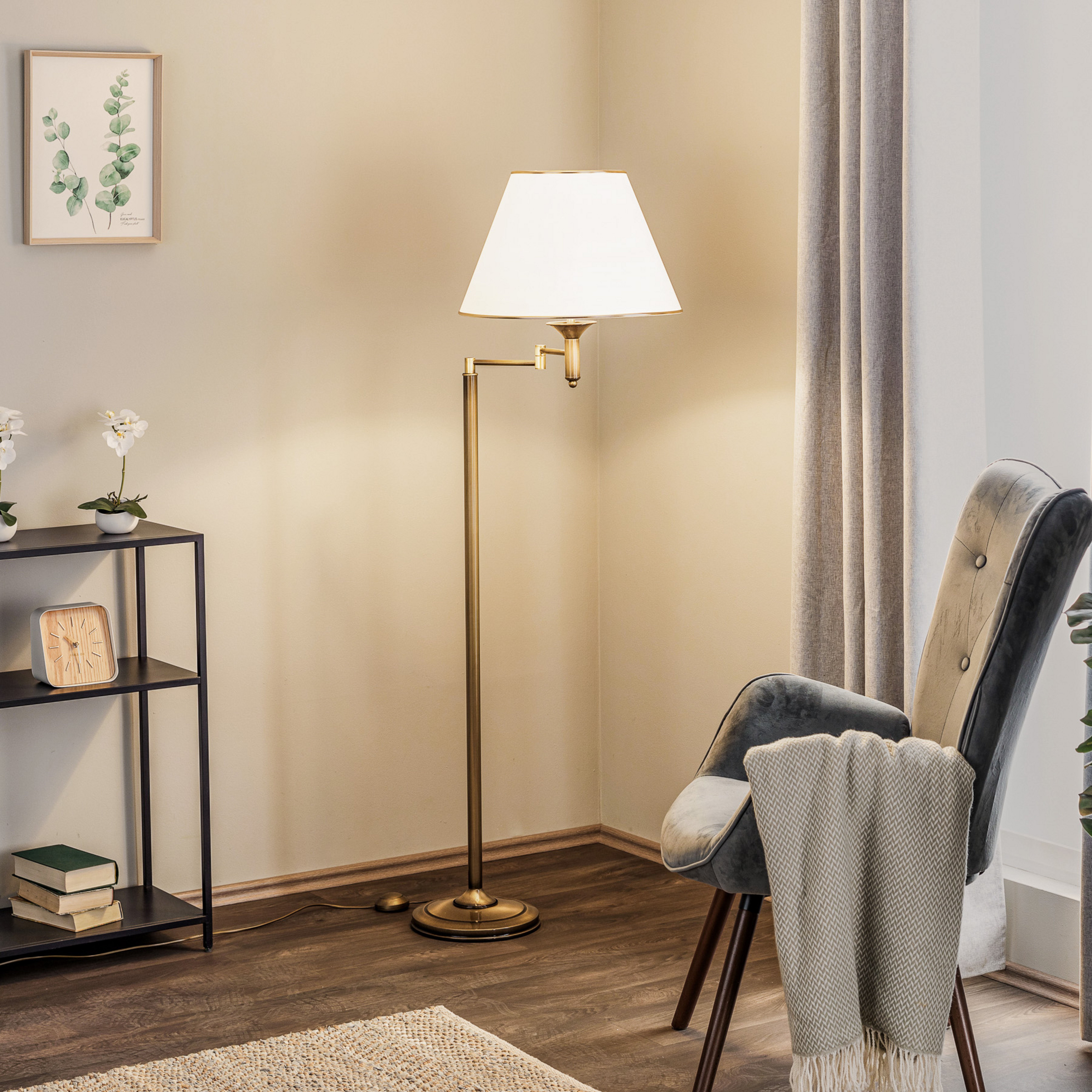 Piantana Birmingham patinata con snodo