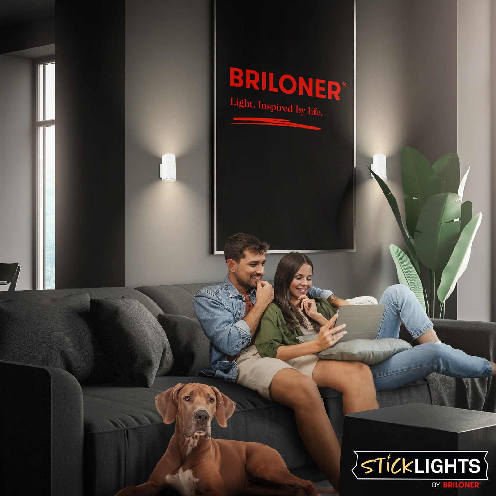 LED akumulátorové nástěnné světlo Isy, matná bílá, plast, 3 000 K