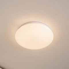 Lindby LED осветление за таван Janosch, бяло, Ø28cm, дистанционно