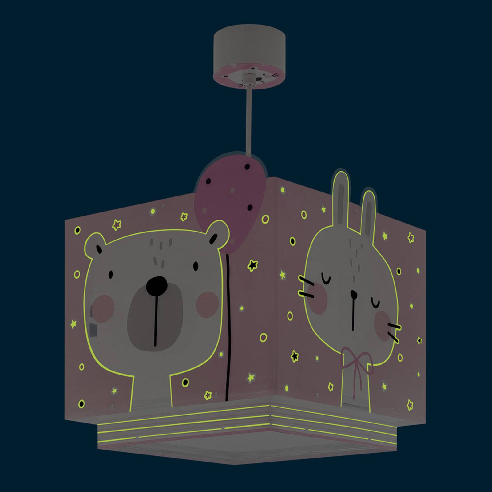 Lampa wisząca dziecięca Dalber Baby Jungle, różowa